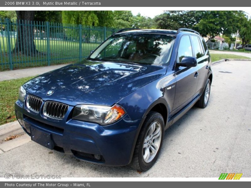 Mystic Blue Metallic / Terracotta 2006 BMW X3 3.0i
