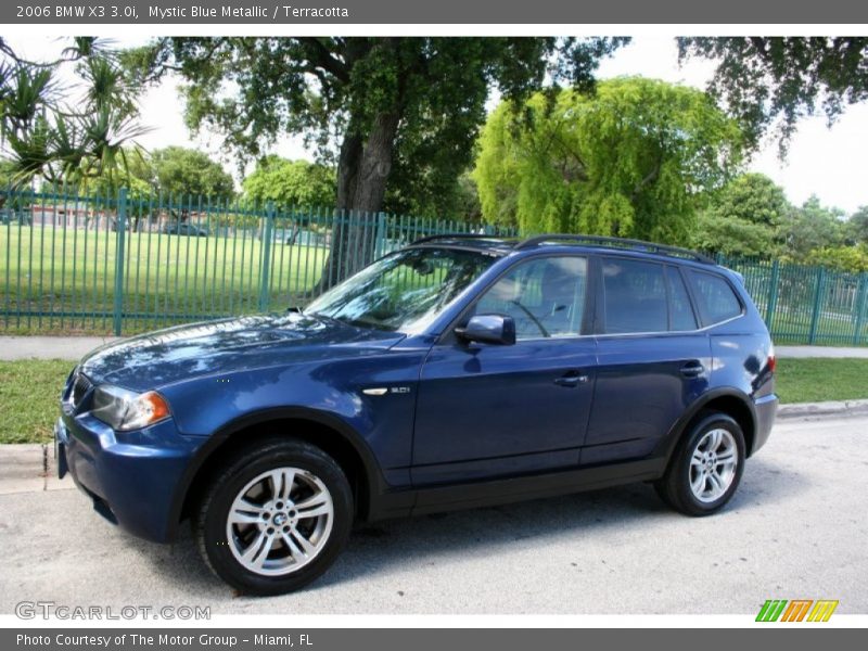 Mystic Blue Metallic / Terracotta 2006 BMW X3 3.0i