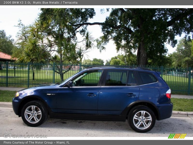 Mystic Blue Metallic / Terracotta 2006 BMW X3 3.0i