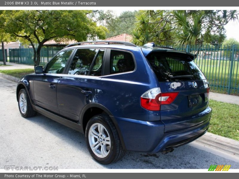 Mystic Blue Metallic / Terracotta 2006 BMW X3 3.0i