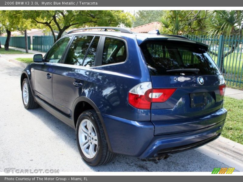 Mystic Blue Metallic / Terracotta 2006 BMW X3 3.0i