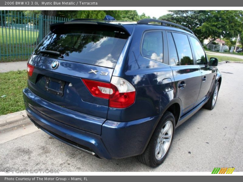 Mystic Blue Metallic / Terracotta 2006 BMW X3 3.0i