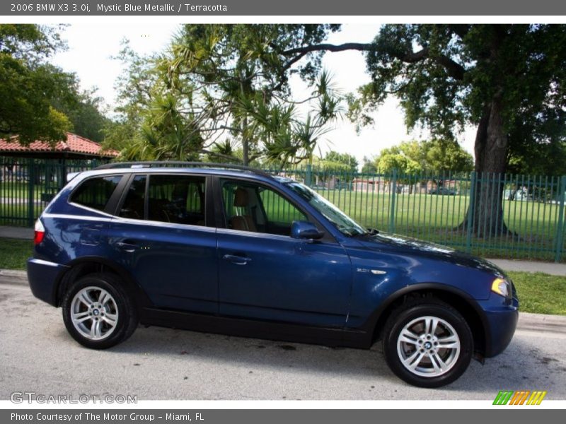 Mystic Blue Metallic / Terracotta 2006 BMW X3 3.0i
