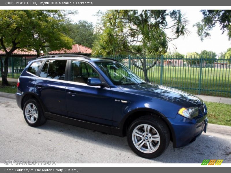 Mystic Blue Metallic / Terracotta 2006 BMW X3 3.0i
