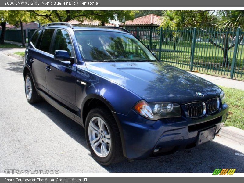 Mystic Blue Metallic / Terracotta 2006 BMW X3 3.0i