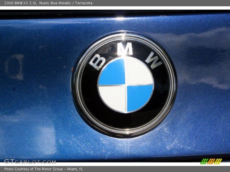 Mystic Blue Metallic / Terracotta 2006 BMW X3 3.0i