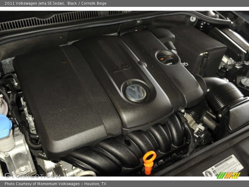 Black / Cornsilk Beige 2011 Volkswagen Jetta SE Sedan