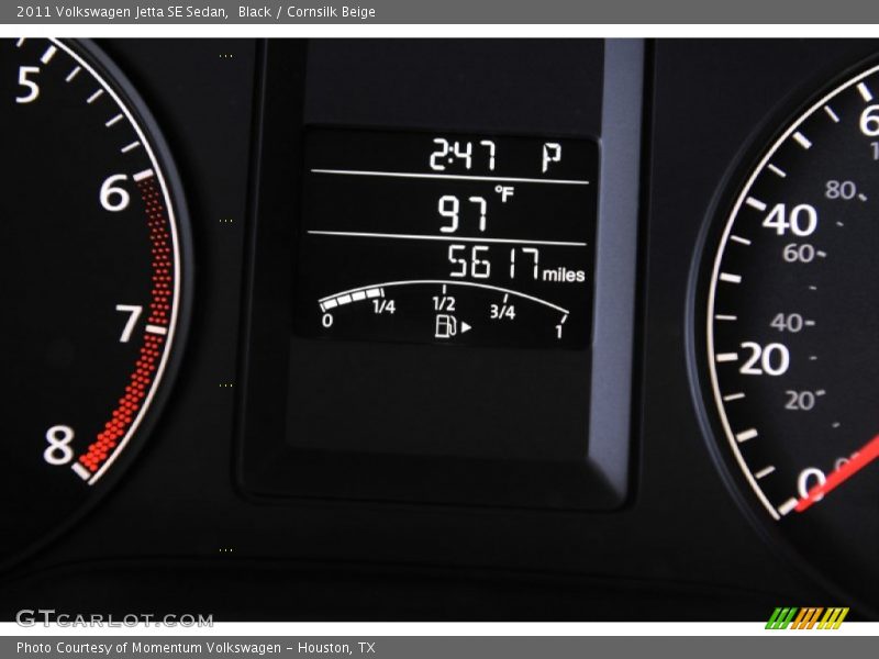 Black / Cornsilk Beige 2011 Volkswagen Jetta SE Sedan