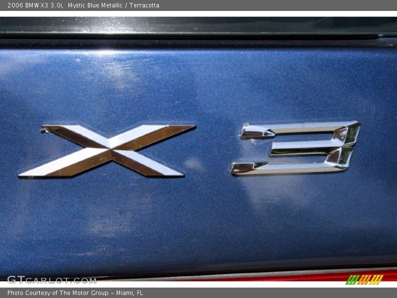 Mystic Blue Metallic / Terracotta 2006 BMW X3 3.0i