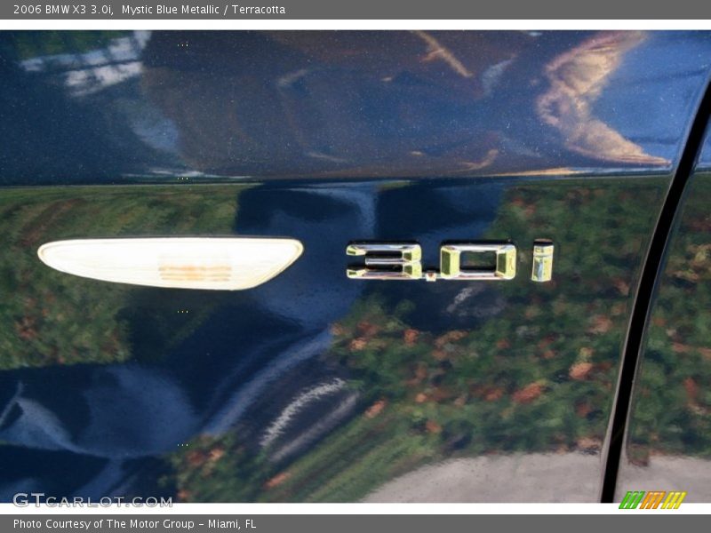 Mystic Blue Metallic / Terracotta 2006 BMW X3 3.0i