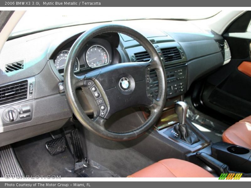 Mystic Blue Metallic / Terracotta 2006 BMW X3 3.0i