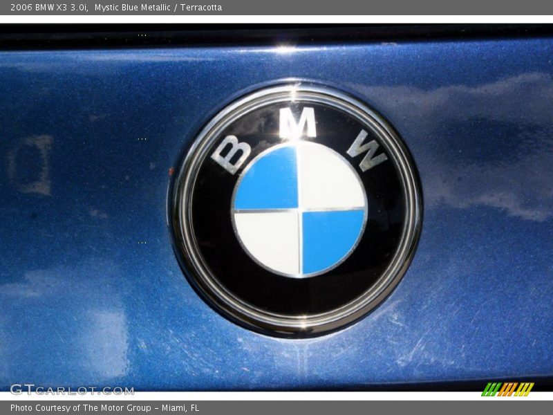 Mystic Blue Metallic / Terracotta 2006 BMW X3 3.0i