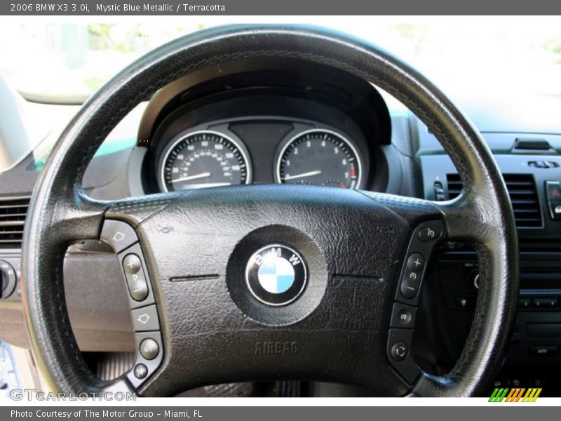 Mystic Blue Metallic / Terracotta 2006 BMW X3 3.0i