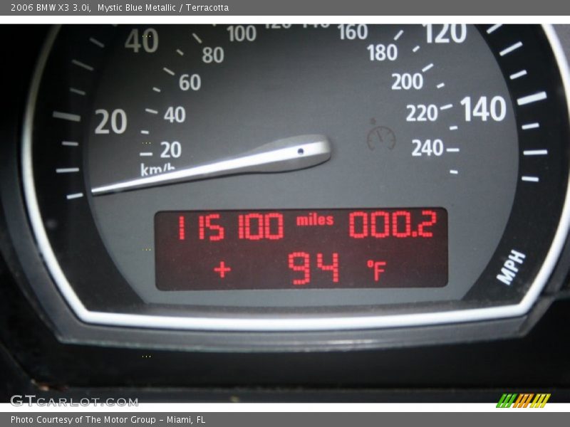Mystic Blue Metallic / Terracotta 2006 BMW X3 3.0i
