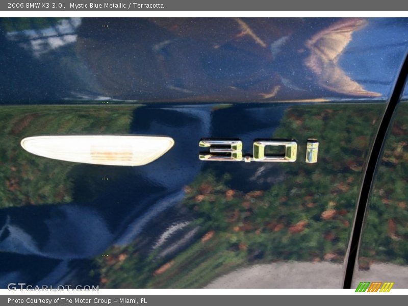 Mystic Blue Metallic / Terracotta 2006 BMW X3 3.0i