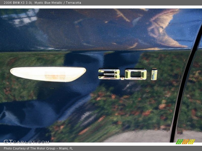 Mystic Blue Metallic / Terracotta 2006 BMW X3 3.0i