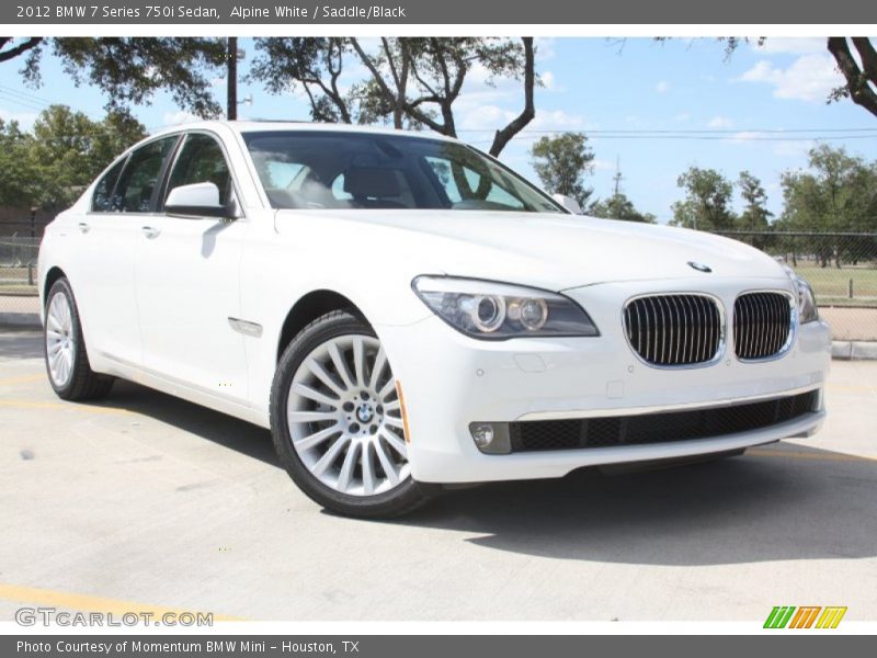 Alpine White / Saddle/Black 2012 BMW 7 Series 750i Sedan