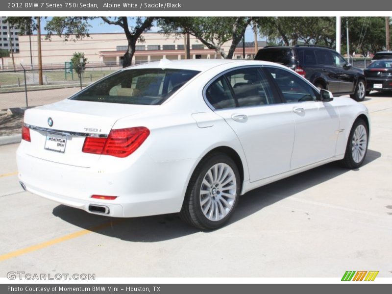 Alpine White / Saddle/Black 2012 BMW 7 Series 750i Sedan