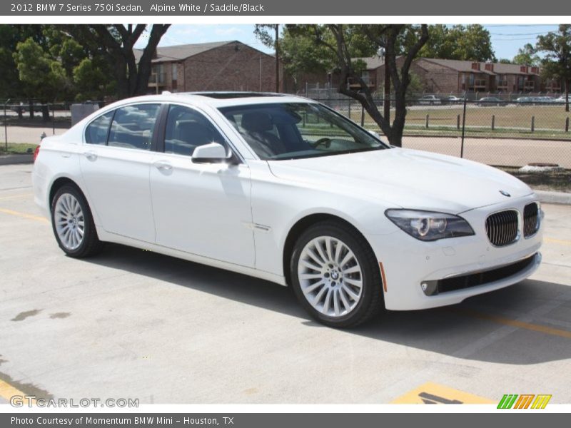 Alpine White / Saddle/Black 2012 BMW 7 Series 750i Sedan