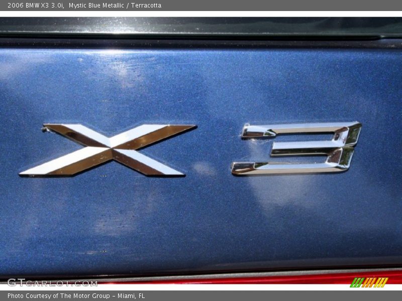 Mystic Blue Metallic / Terracotta 2006 BMW X3 3.0i