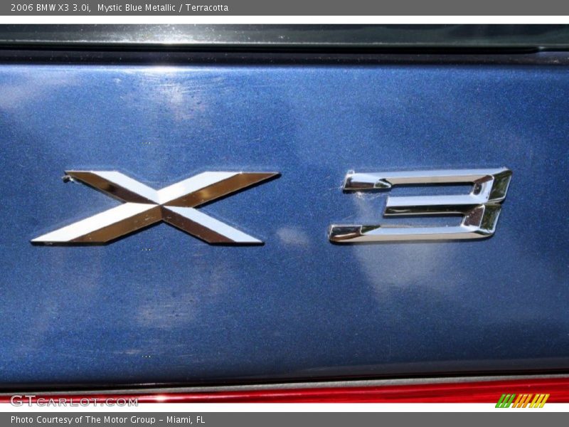 Mystic Blue Metallic / Terracotta 2006 BMW X3 3.0i