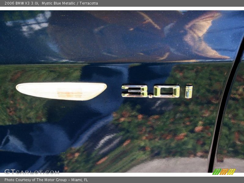 Mystic Blue Metallic / Terracotta 2006 BMW X3 3.0i