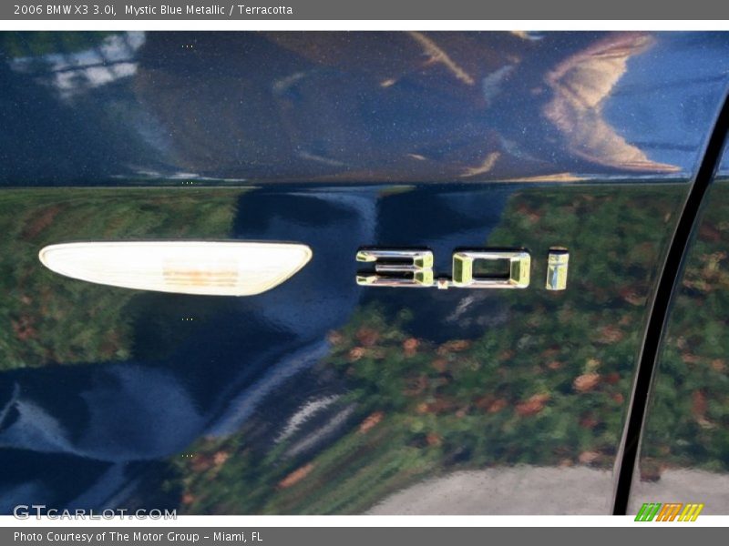 Mystic Blue Metallic / Terracotta 2006 BMW X3 3.0i