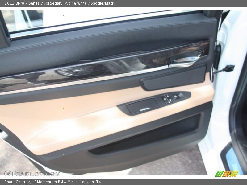 Alpine White / Saddle/Black 2012 BMW 7 Series 750i Sedan
