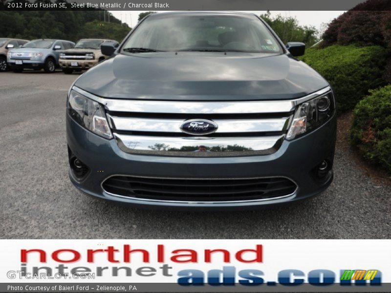 Steel Blue Metallic / Charcoal Black 2012 Ford Fusion SE