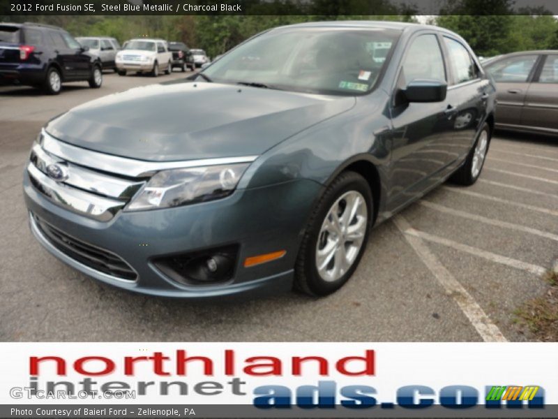 Steel Blue Metallic / Charcoal Black 2012 Ford Fusion SE