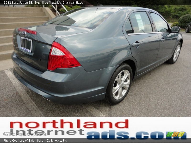 Steel Blue Metallic / Charcoal Black 2012 Ford Fusion SE