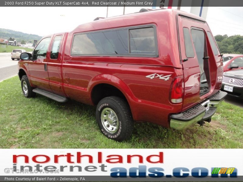 Red Clearcoat / Medium Flint Grey 2003 Ford F250 Super Duty XLT SuperCab 4x4