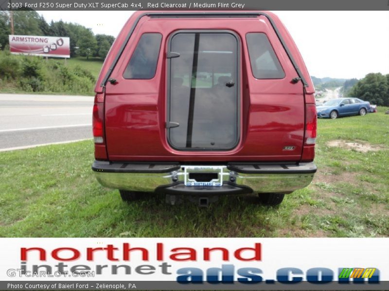 Red Clearcoat / Medium Flint Grey 2003 Ford F250 Super Duty XLT SuperCab 4x4