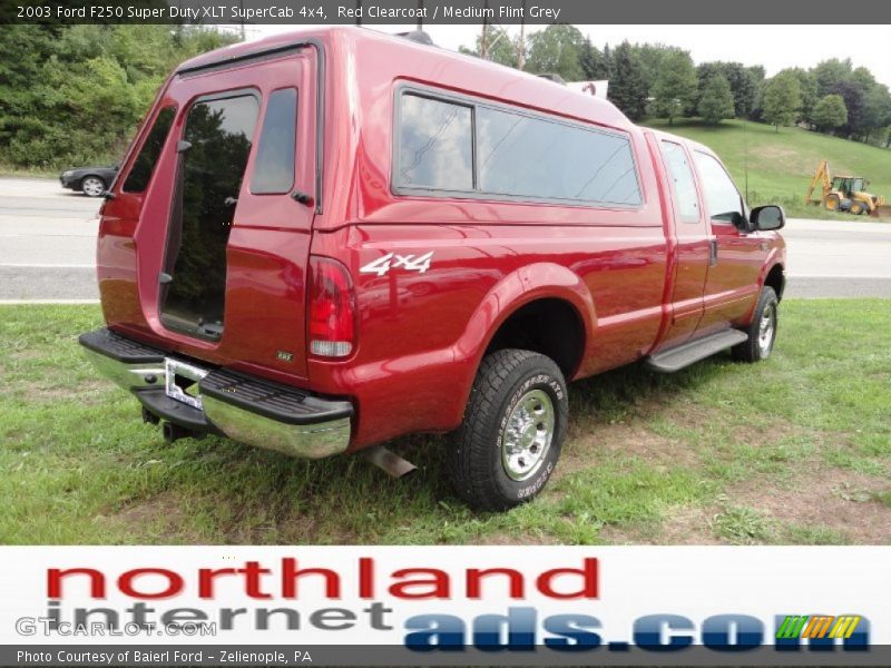 Red Clearcoat / Medium Flint Grey 2003 Ford F250 Super Duty XLT SuperCab 4x4