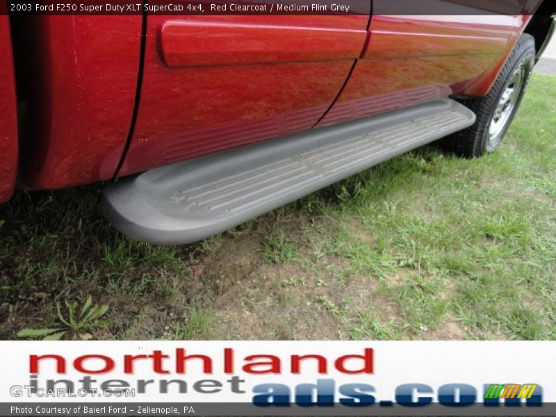 Red Clearcoat / Medium Flint Grey 2003 Ford F250 Super Duty XLT SuperCab 4x4