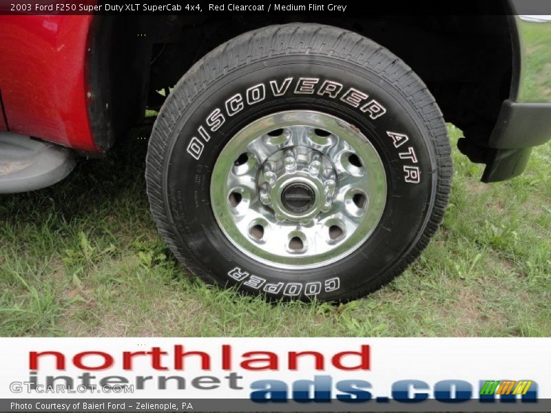 Red Clearcoat / Medium Flint Grey 2003 Ford F250 Super Duty XLT SuperCab 4x4