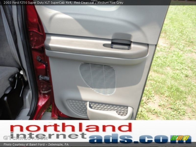 Red Clearcoat / Medium Flint Grey 2003 Ford F250 Super Duty XLT SuperCab 4x4
