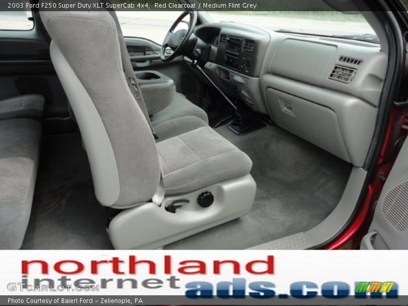 Red Clearcoat / Medium Flint Grey 2003 Ford F250 Super Duty XLT SuperCab 4x4