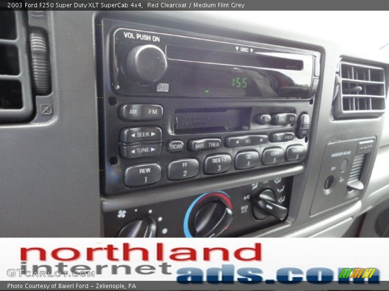 Red Clearcoat / Medium Flint Grey 2003 Ford F250 Super Duty XLT SuperCab 4x4