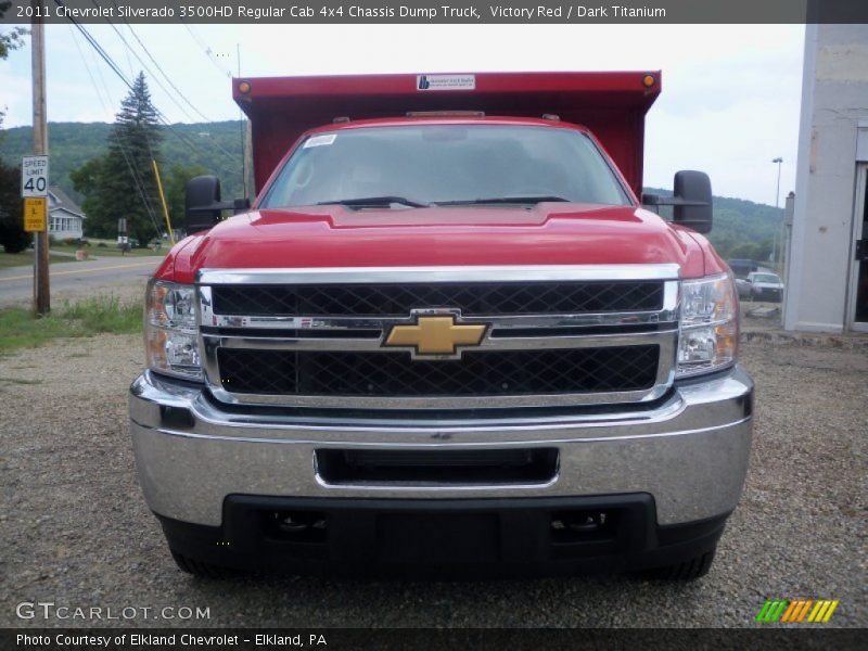 Victory Red / Dark Titanium 2011 Chevrolet Silverado 3500HD Regular Cab 4x4 Chassis Dump Truck
