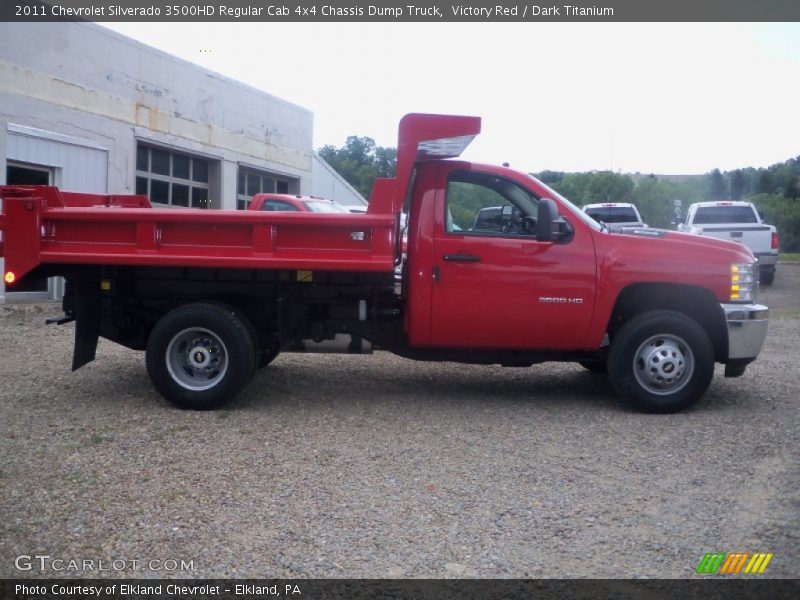 Victory Red / Dark Titanium 2011 Chevrolet Silverado 3500HD Regular Cab 4x4 Chassis Dump Truck