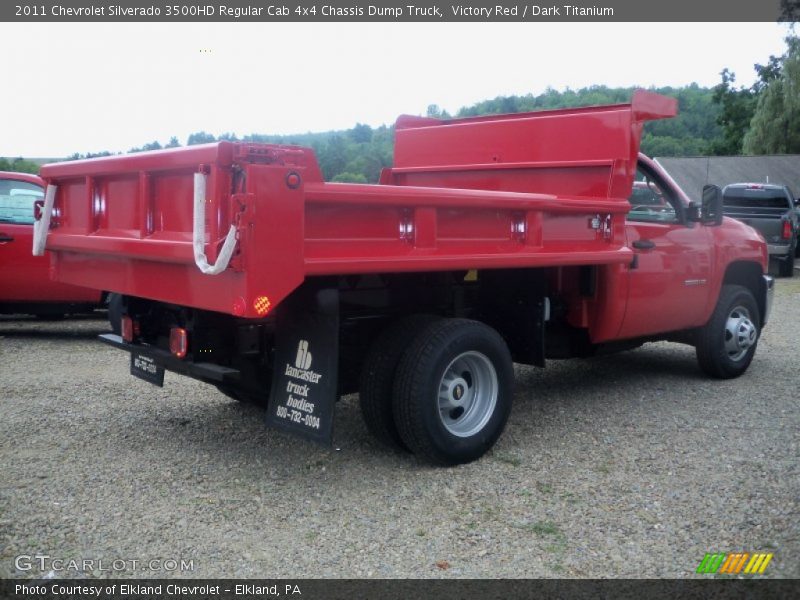 Victory Red / Dark Titanium 2011 Chevrolet Silverado 3500HD Regular Cab 4x4 Chassis Dump Truck