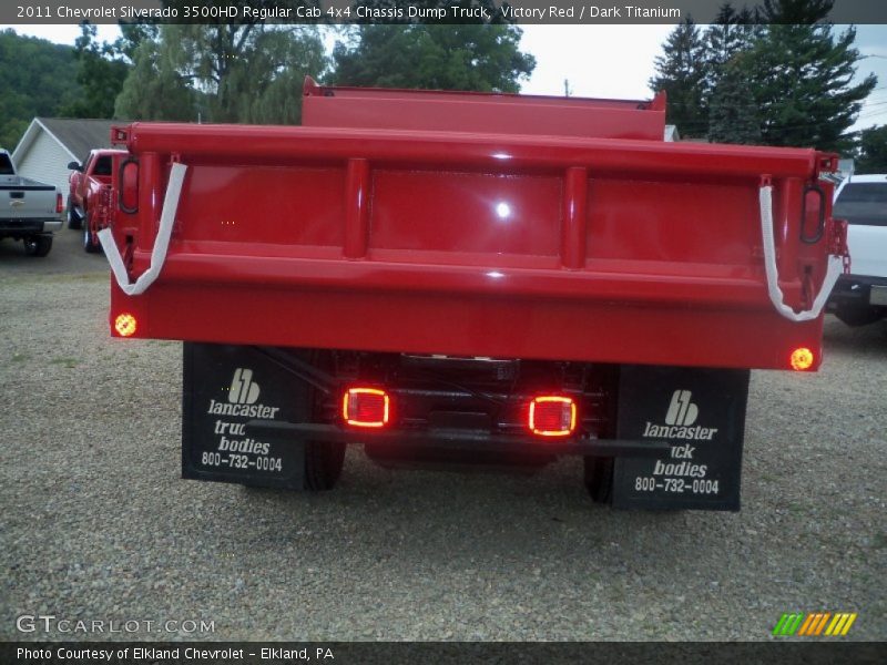 Victory Red / Dark Titanium 2011 Chevrolet Silverado 3500HD Regular Cab 4x4 Chassis Dump Truck