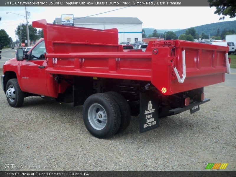 Victory Red / Dark Titanium 2011 Chevrolet Silverado 3500HD Regular Cab 4x4 Chassis Dump Truck