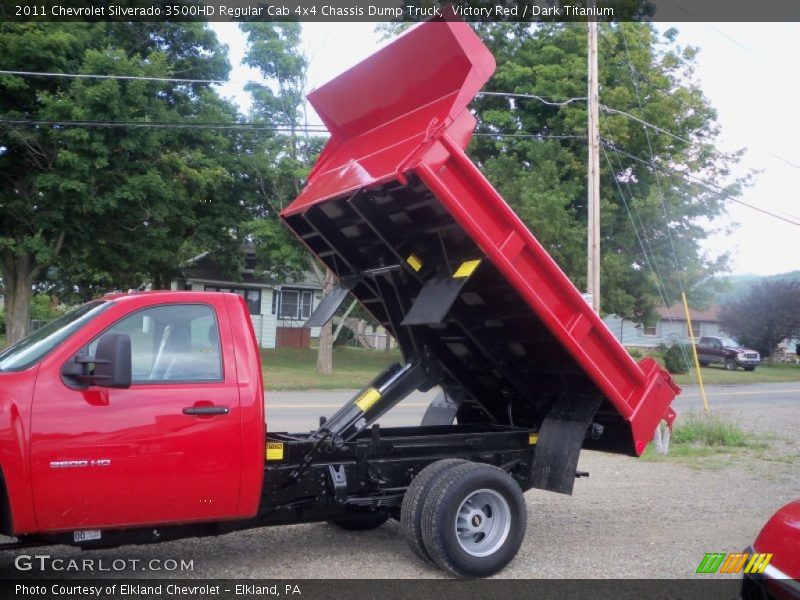 Victory Red / Dark Titanium 2011 Chevrolet Silverado 3500HD Regular Cab 4x4 Chassis Dump Truck