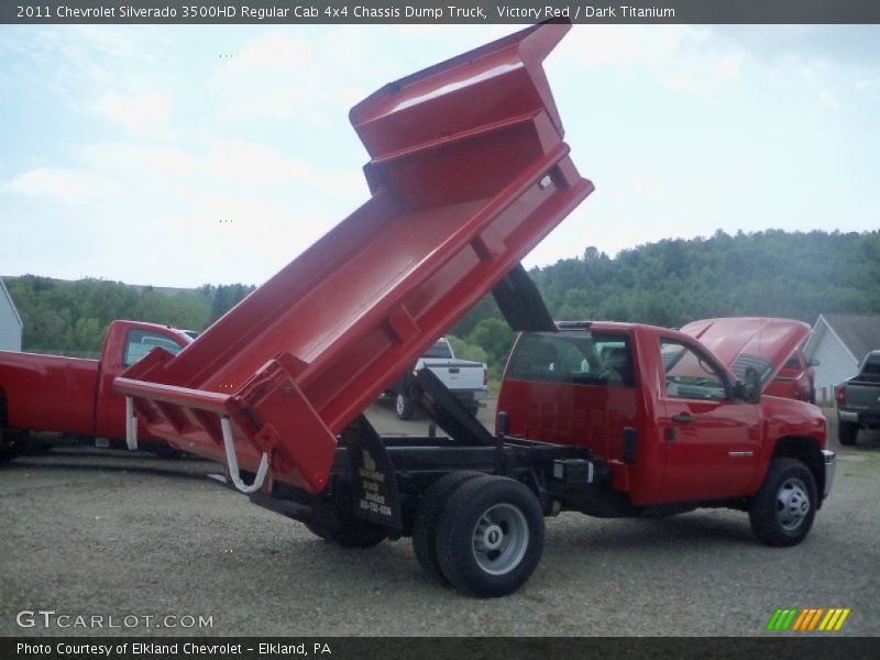 Victory Red / Dark Titanium 2011 Chevrolet Silverado 3500HD Regular Cab 4x4 Chassis Dump Truck