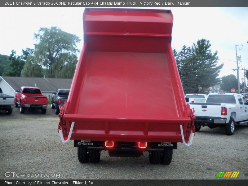 Victory Red / Dark Titanium 2011 Chevrolet Silverado 3500HD Regular Cab 4x4 Chassis Dump Truck