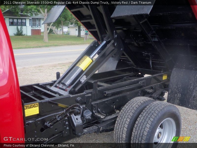 Victory Red / Dark Titanium 2011 Chevrolet Silverado 3500HD Regular Cab 4x4 Chassis Dump Truck