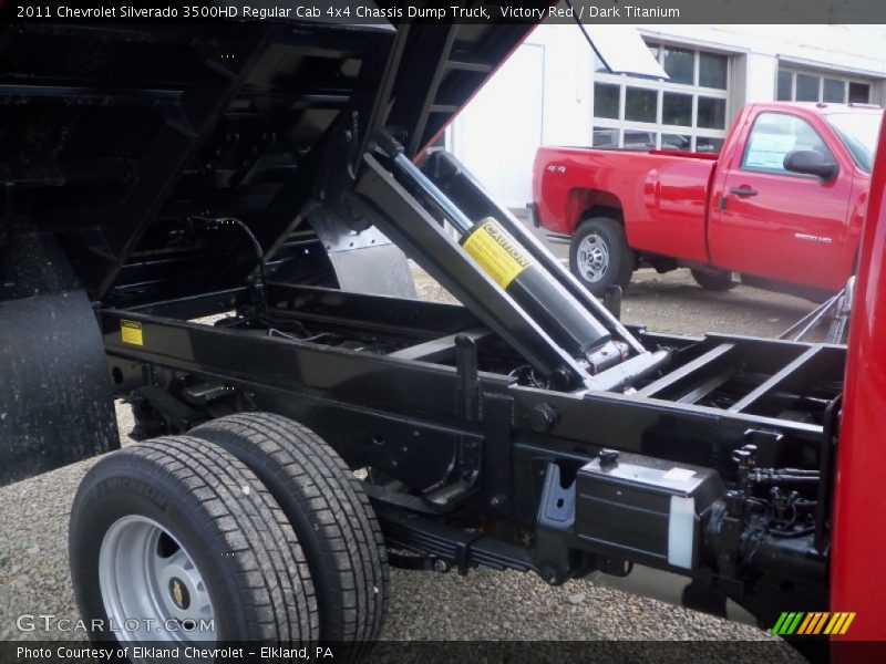 Victory Red / Dark Titanium 2011 Chevrolet Silverado 3500HD Regular Cab 4x4 Chassis Dump Truck