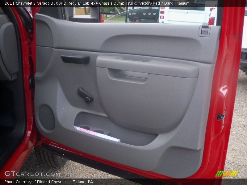 Victory Red / Dark Titanium 2011 Chevrolet Silverado 3500HD Regular Cab 4x4 Chassis Dump Truck